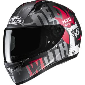 Cască integrală pentru motocicletă pentru copii HJC C10 Fop MC1SF negru-gri-roșu