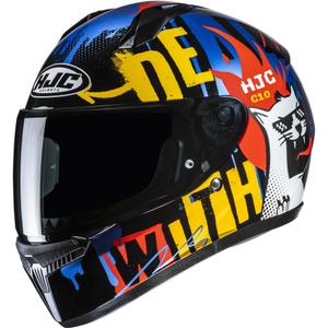 Cască integrală pentru motocicletă pentru copii HJC C10 Fop MC23 negru-albastru-roșu