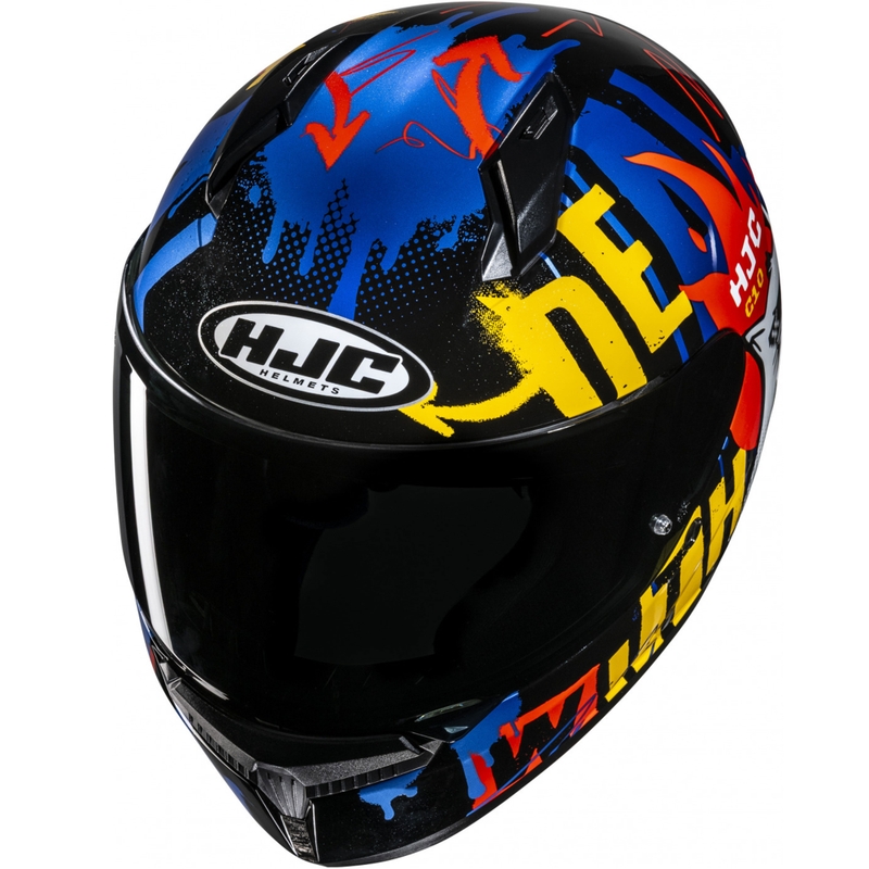 Cască integrală pentru motocicletă pentru copii HJC C10 Fop MC23 negru-albastru-roșu