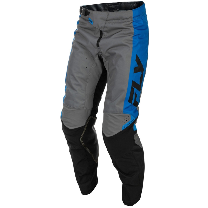 Pantaloni motocross FLY Racing - USA Kinetic albastru-gri-negru