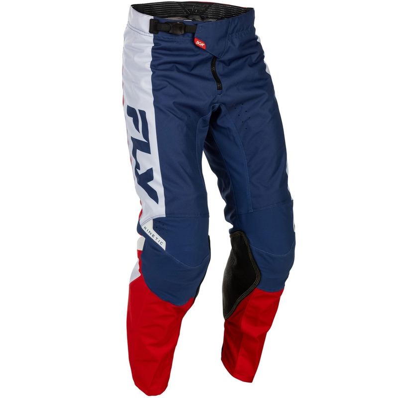 Pantaloni motocross FLY Racing - USA Kinetic roșu-alb-albastru