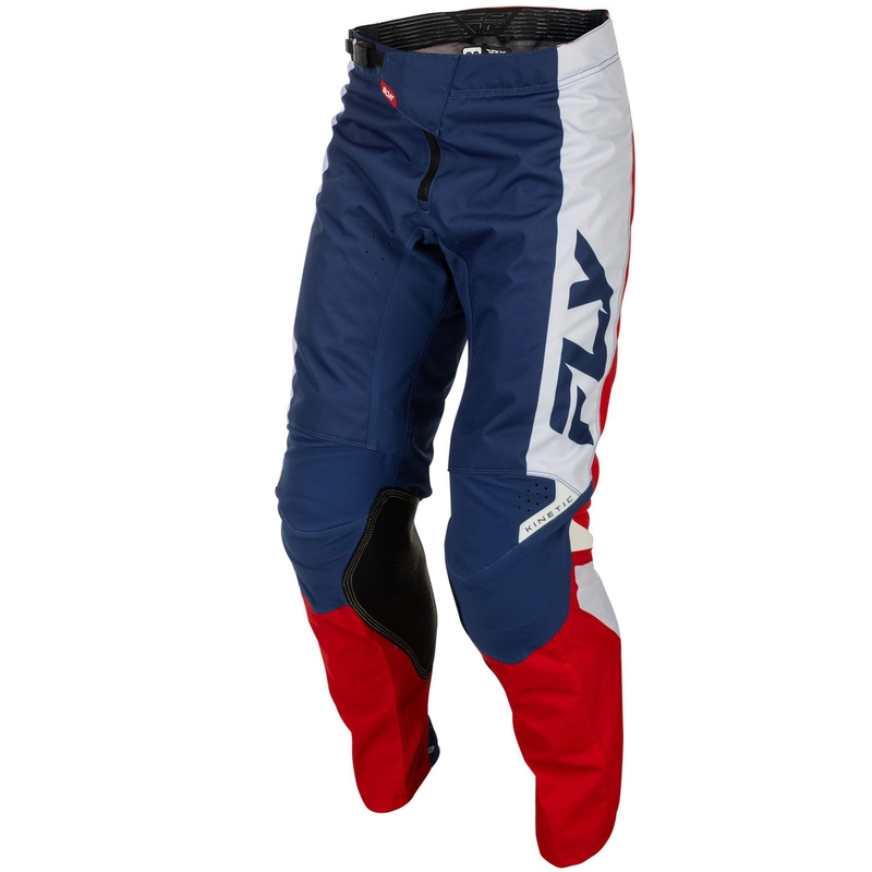Pantaloni motocross FLY Racing - USA Kinetic roșu-alb-albastru