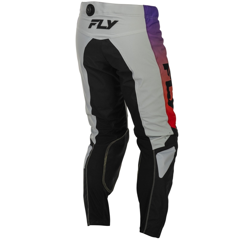 Pantaloni motocross FLY Racing - USA Kinetic gri-roșu-violet-negru