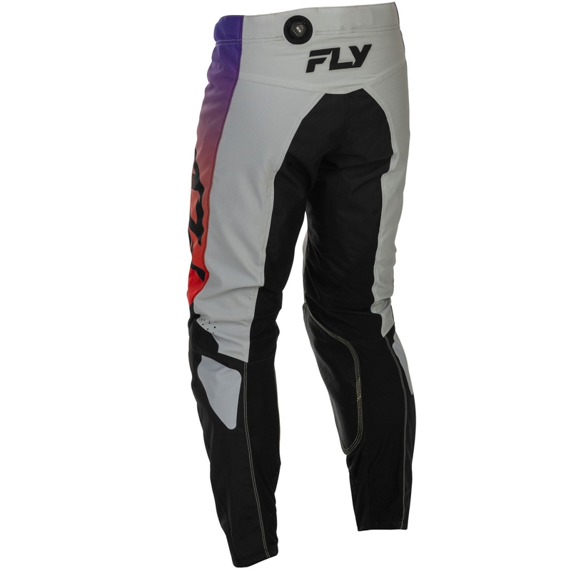Pantaloni motocross FLY Racing - USA Kinetic gri-roșu-violet-negru
