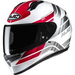 Cască integrală pentru motocicletă HJC C10 Hiper MC1 alb-gri-roșu