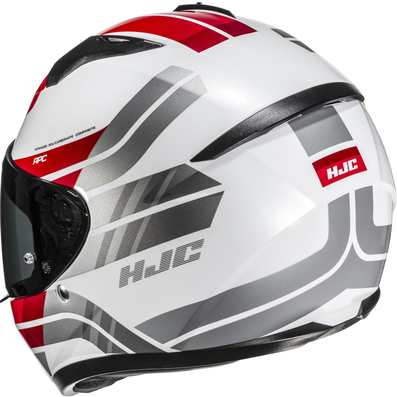 Cască integrală pentru motocicletă HJC C10 Hiper MC1 alb-gri-roșu