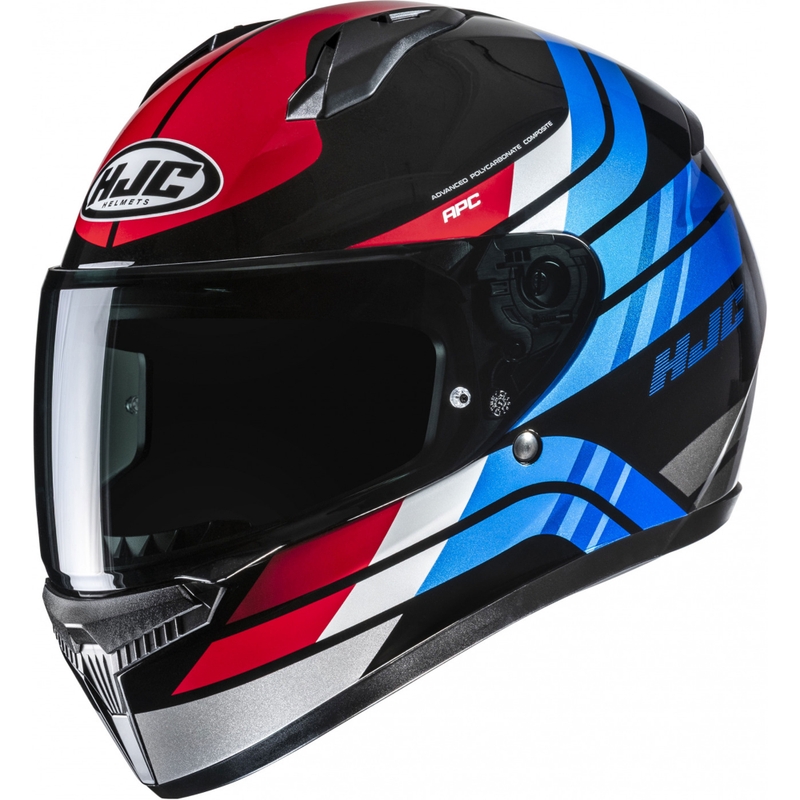 Cască integrală pentru motocicletă HJC C10 Hiper MC21 negru-albastru-roșu