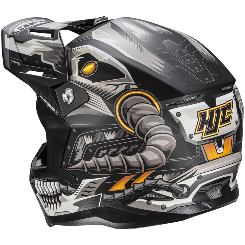 Cască motocross HJC C50 Mecha Beast MC5SF negru-gri