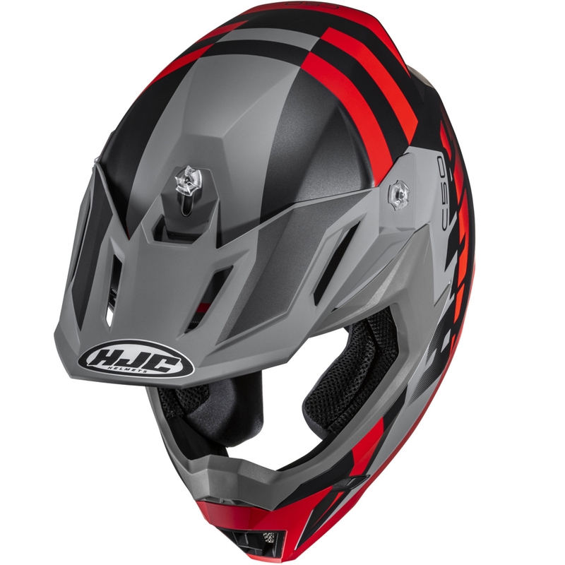 Cască motocross HJC C50 Mirage MC1SF negru-gri-roșu