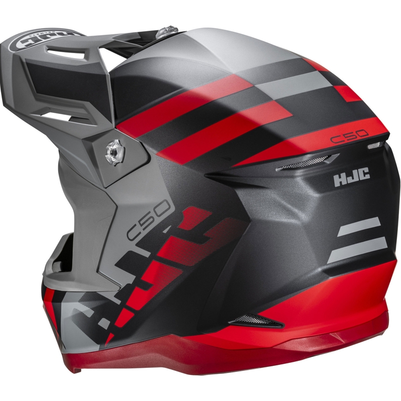 Cască motocross HJC C50 Mirage MC1SF negru-gri-roșu