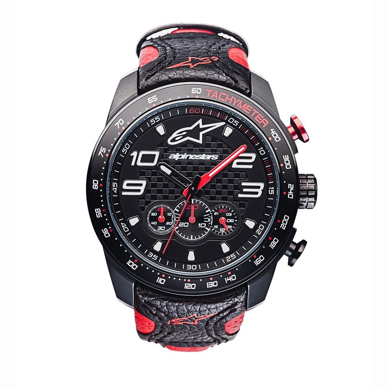 Alpinestars Tech Race Chrono negru și roșu ceas