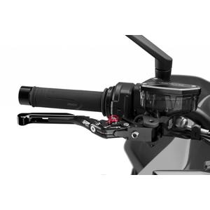 Brake lever without adapter PUIG 4.0 414NNR extendable folding negru/rosu