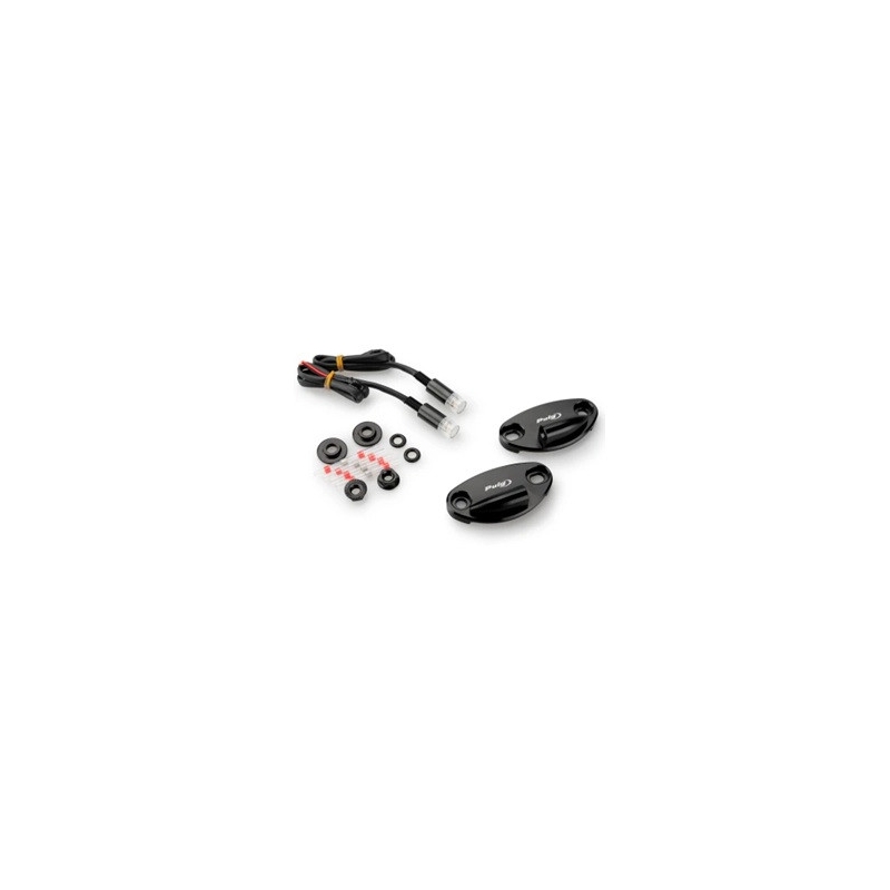 Mirrors caps PUIG Negru with turn light