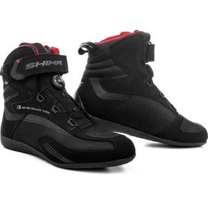 Ghete moto pentru femei Shima Exo Vented negru-gri-roșu
