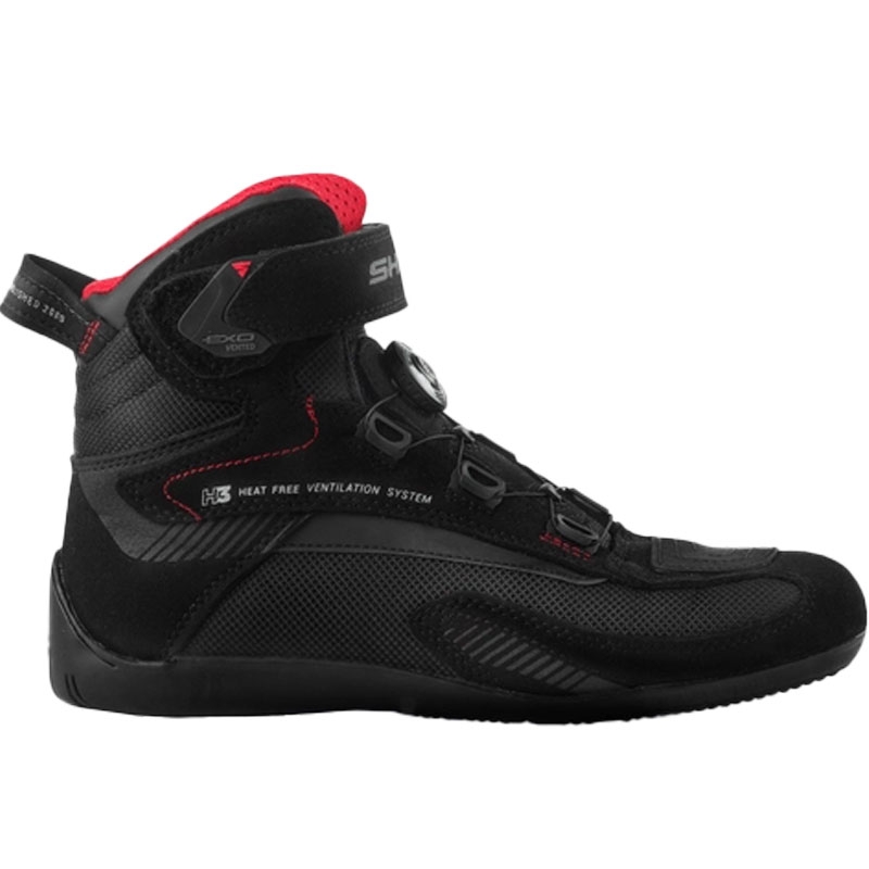 Ghete moto pentru femei Shima Exo Vented negru-gri-roșu