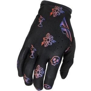 Mănuși motocross FLY Racing - USA Lite Outline negru-roșu-violet