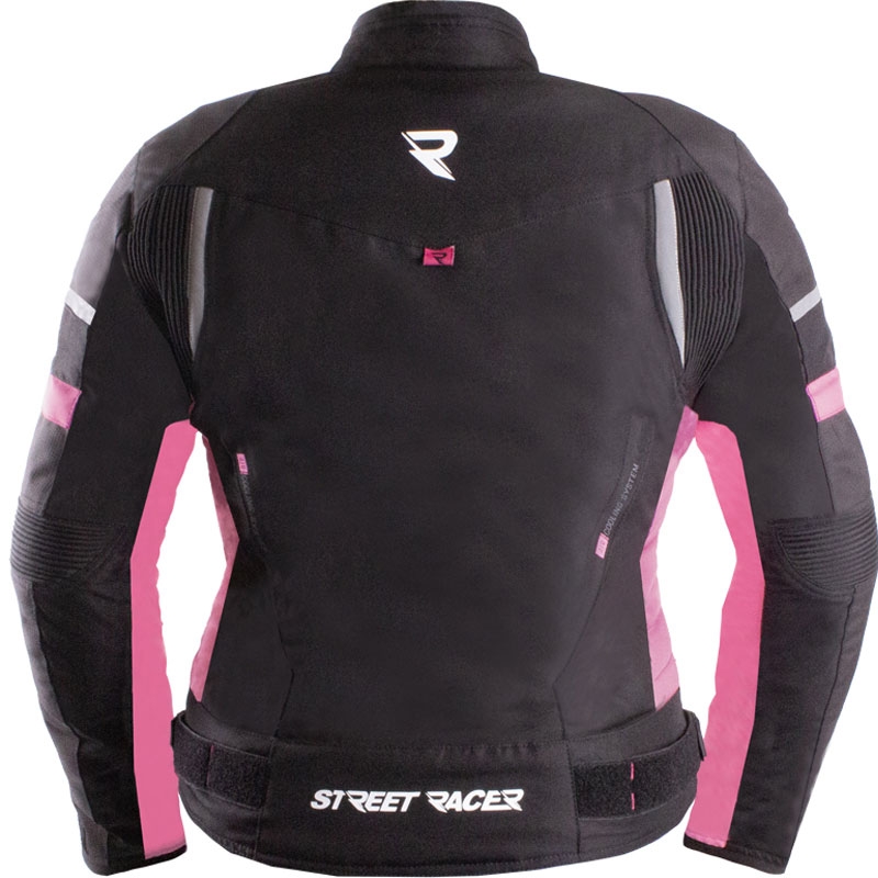 Geacă de motocicletă pentru femei Street Racer Betty II negru-roz