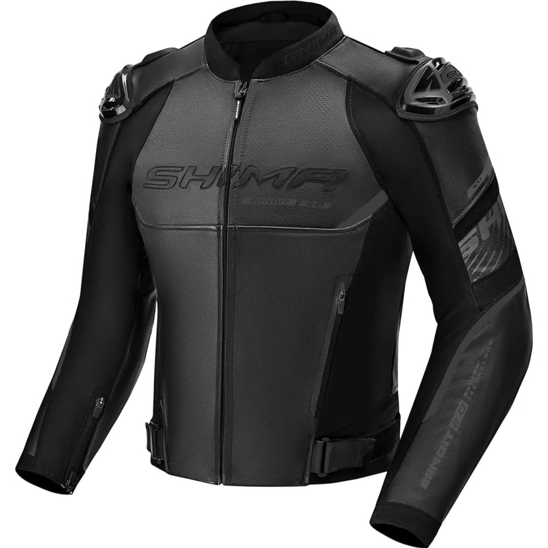 Geacă de motocicletă din piele Shima Bandit 2.0 negru-negru