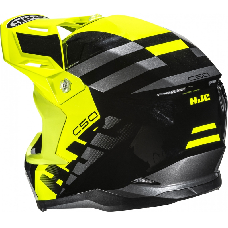 Cască motocross HJC C50 Mirage MC3H negru-galben fluo-gri