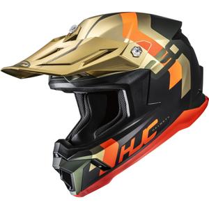 Cască motocross HJC C50 Primal MC6HSF negru-auriu-portocaliu