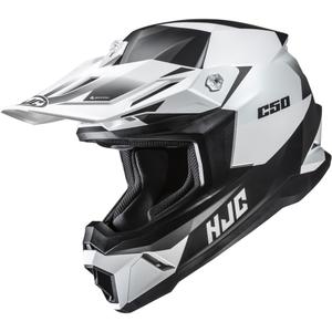 Cască motocross HJC C50 Slide MC10SF negru-alb