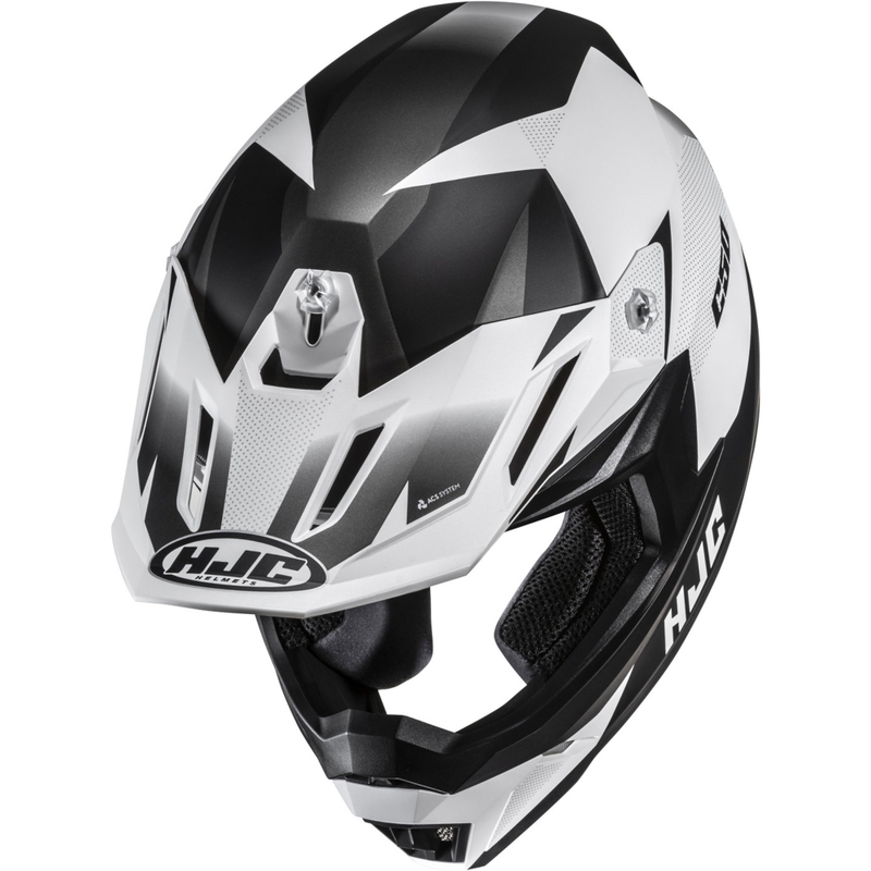 Cască motocross HJC C50 Slide MC10SF negru-alb