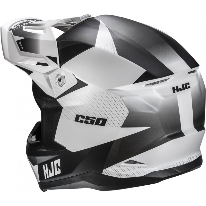 Cască motocross HJC C50 Slide MC10SF negru-alb