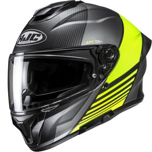Cască integrală pentru motocicletă HJC C71 Morix MC3HSF negru-gri-galben fluo