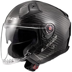 Cască de motocicletă deschisă LS2 OF603 Infinity II Carbon-06 neagră lucioasă