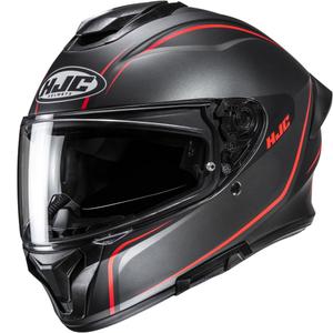 Cască integrală pentru motocicletă HJC C71 Quez MC1SF negru-roșu