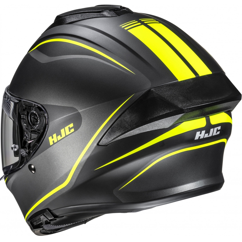 Cască integrală pentru motocicletă HJC C71 Quez MC3HSF negru-galben fluo