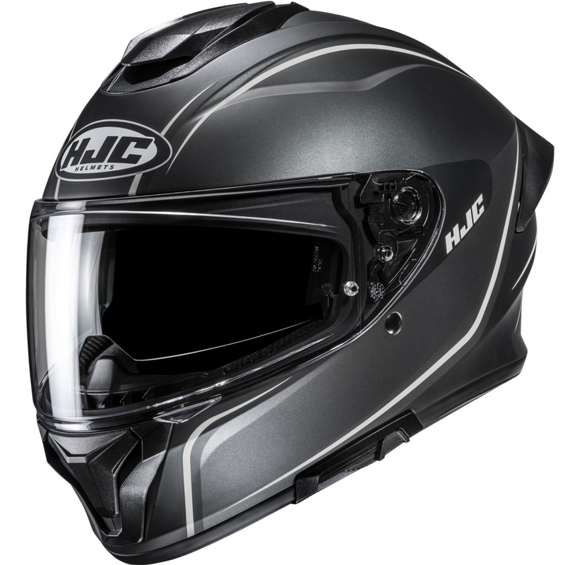 Cască integrală pentru motocicletă HJC C71 Quez negru-argintiu