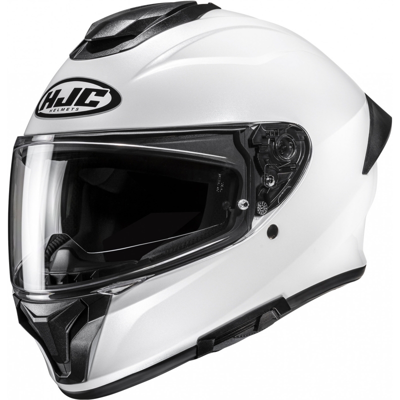 Cască integrală pentru motocicletă HJC C71 Solid, alb perlat
