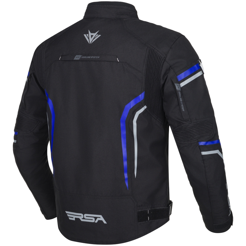 Geacă de motocicletă RSA Compact 2 negru-gri-albastru
