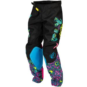 Pantaloni motocross pentru copii FLY Racing - USA Kinetic Mutant negru-multicolor