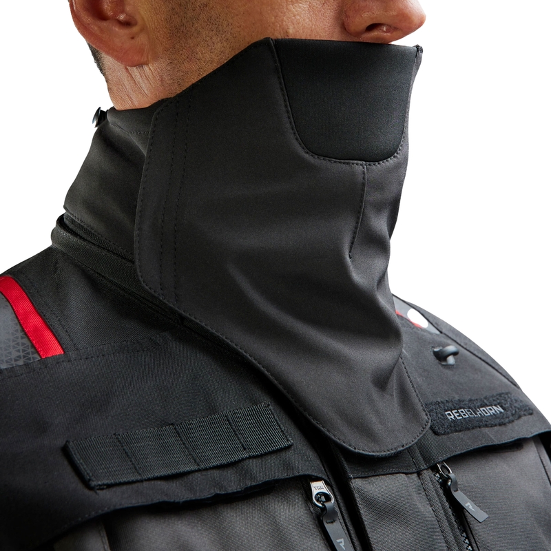 Geacă de motocicletă Rebelhorn Cubby V negru-antracit-roșu