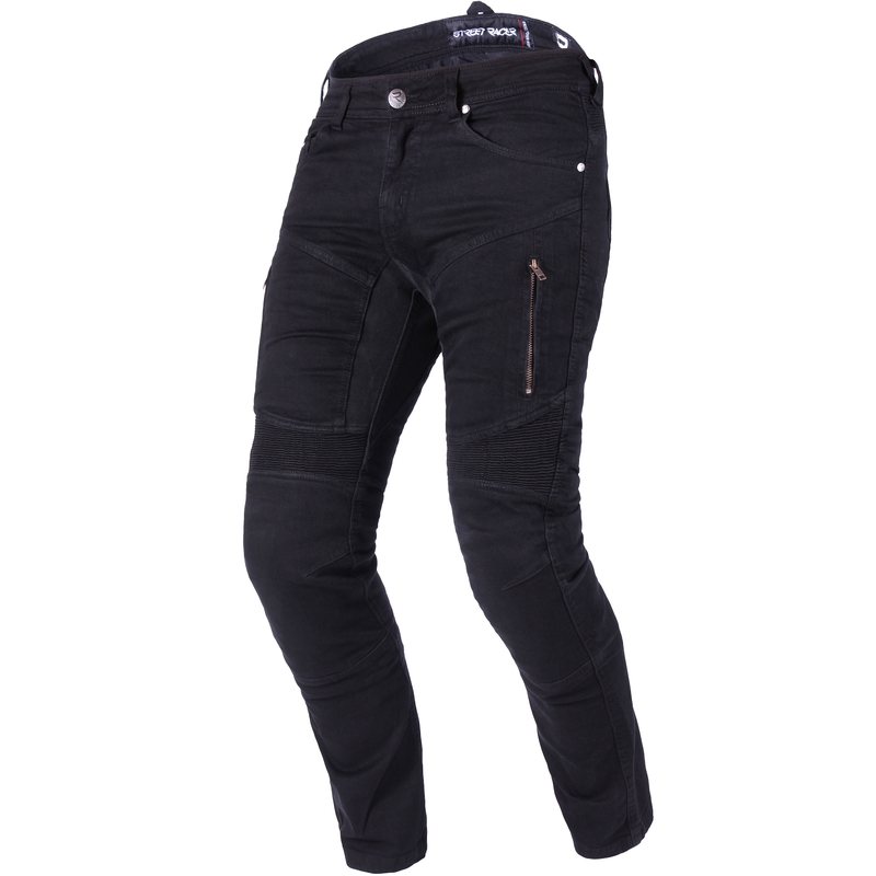 Blugi motocicletă Street Racer Stretch II CE negri