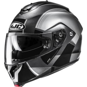 Cască de motocicletă HJC C91N Jyn MC5 flip-up negru-argintiu
