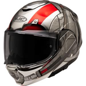 Cască de motocicletă HJC F100 Ant-Man Marvel MC1 pliabilă gri-roșu