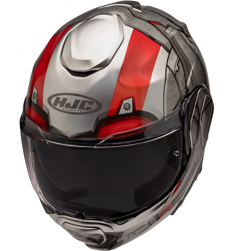 Cască de motocicletă HJC F100 Ant-Man Marvel MC1 pliabilă gri-roșu