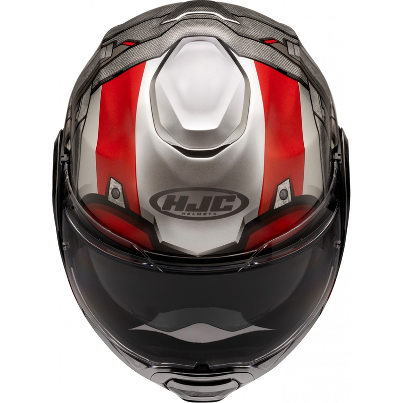 Cască de motocicletă HJC F100 Ant-Man Marvel MC1 pliabilă gri-roșu