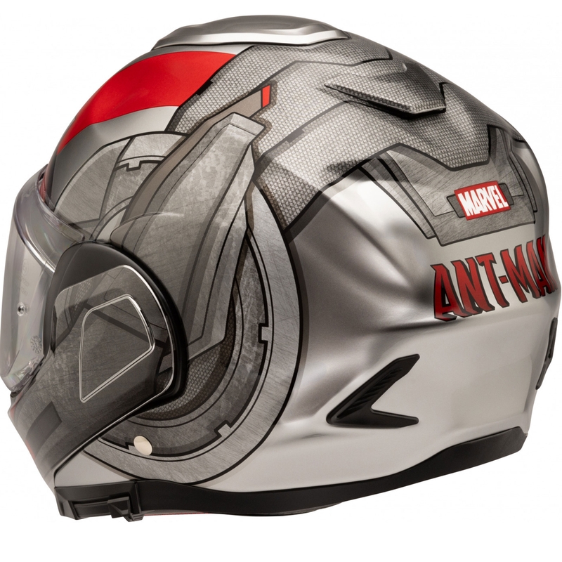 Cască de motocicletă HJC F100 Ant-Man Marvel MC1 pliabilă gri-roșu