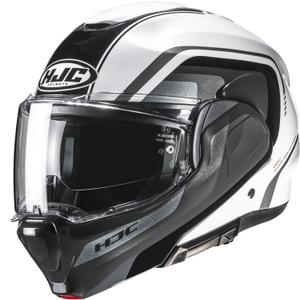 Cască de motocicletă HJC F100 Reff MC1 pliabilă negru-alb