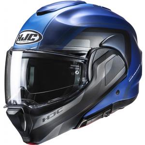 Cască de motocicletă pliabilă HJC F100 Reff MC2SF albastru-gri