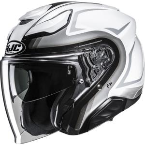 Cască de motocicletă deschisă HJC F31 Bask MC10 alb-argintiu