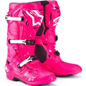 Ghete moto Alpinestars Tech 10 roz-negru-alb