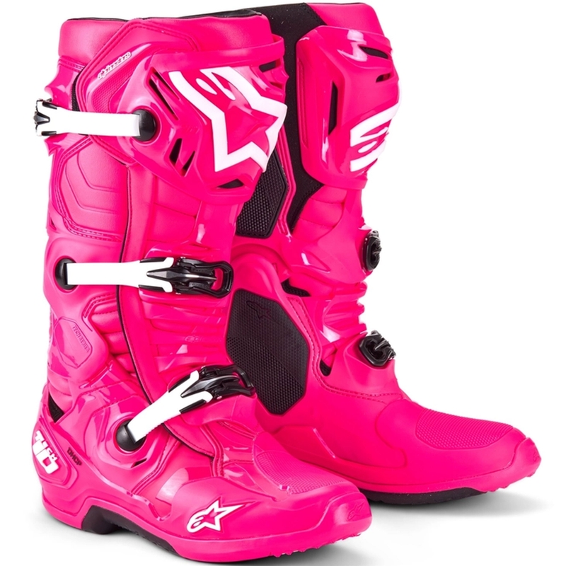 Ghete moto Alpinestars Tech 10 roz-negru-alb