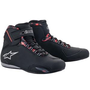 Ghete moto Alpinestars Sektor Waterproof negru-rosu-gri-camo