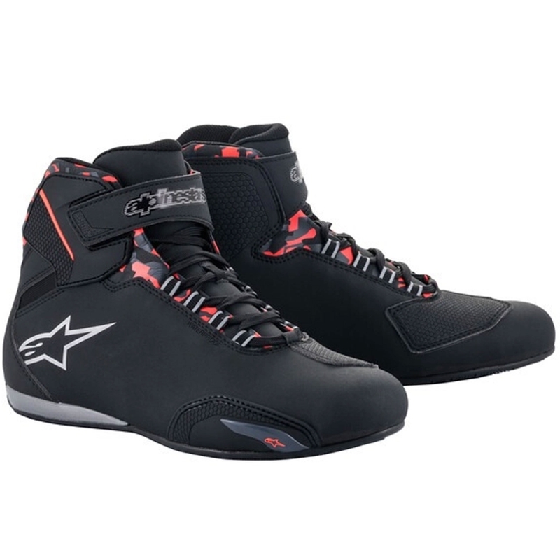Ghete moto Alpinestars Sektor Waterproof negru-rosu-gri-camo