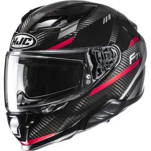 Cască integrală pentru motocicletă HJC F71 CARBON Esira MC1 negru-roșu